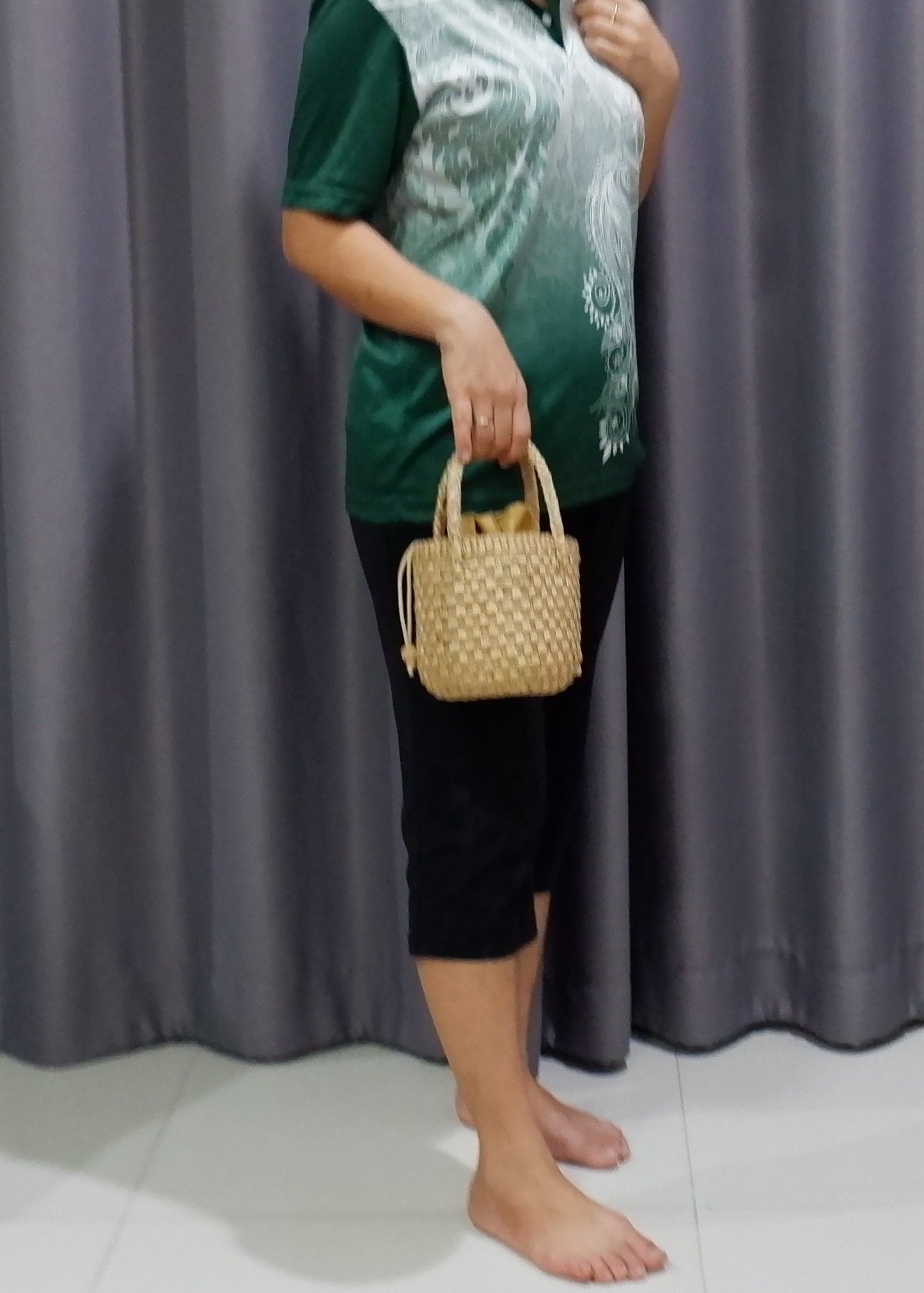 Handmade Water Hyacinth Woven Bag – Natural Boho Handbag for Women
