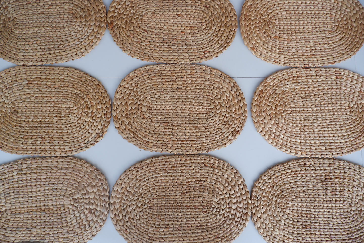 30*50cm) Set of 4, Set of 6, Oval Natural Placemats Set, Straw Wicker Placemats, Woven Placemats Rattan and Wicker, Water Hyacinth Placemats