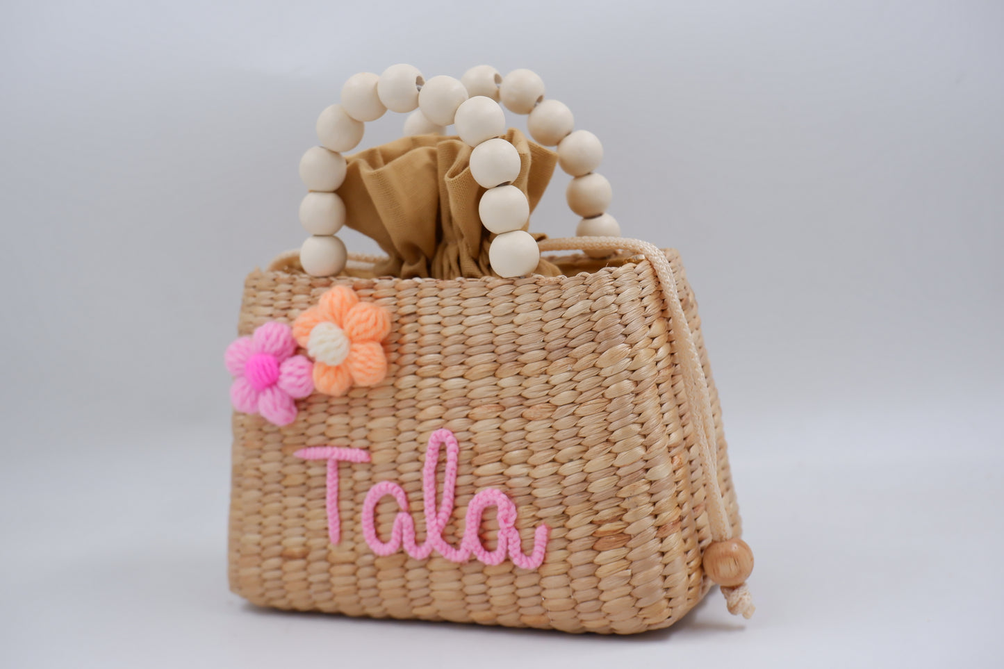 flower girls gift purse for kids straw bag for toddler little girl