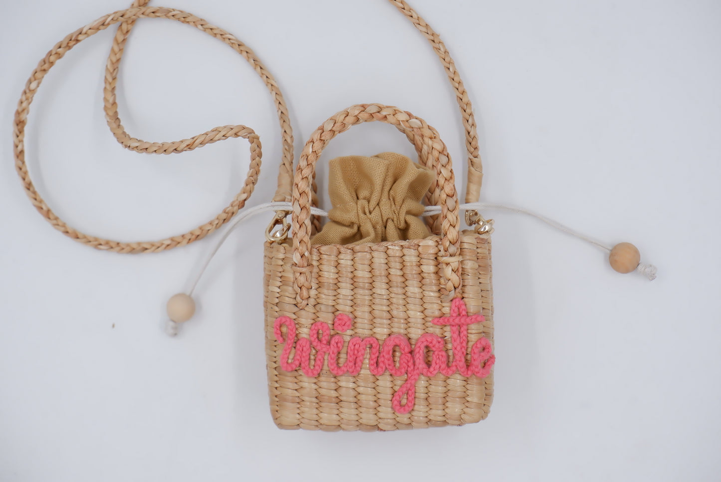 kids purse, kids bag, personalized straw bag, girls purse
