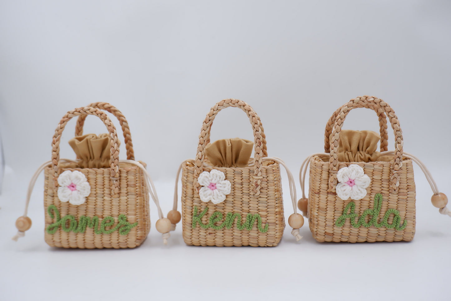 flower girl gift, gift for girl, monogram kids bag, girl straw purse