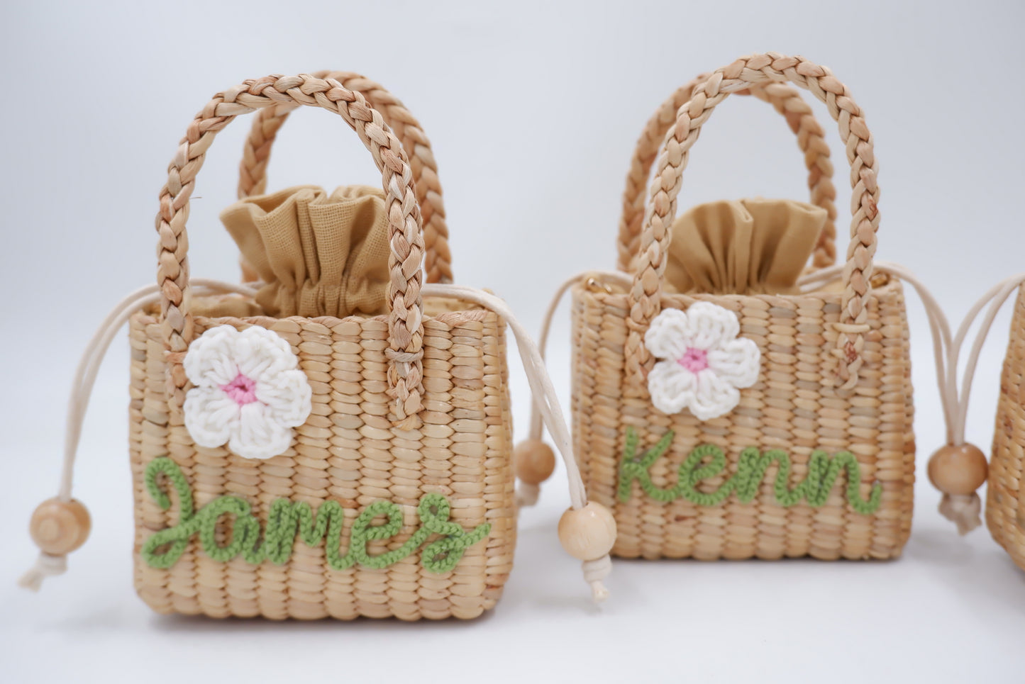 flower girl gift, gift for girl, monogram kids bag, girl straw purse