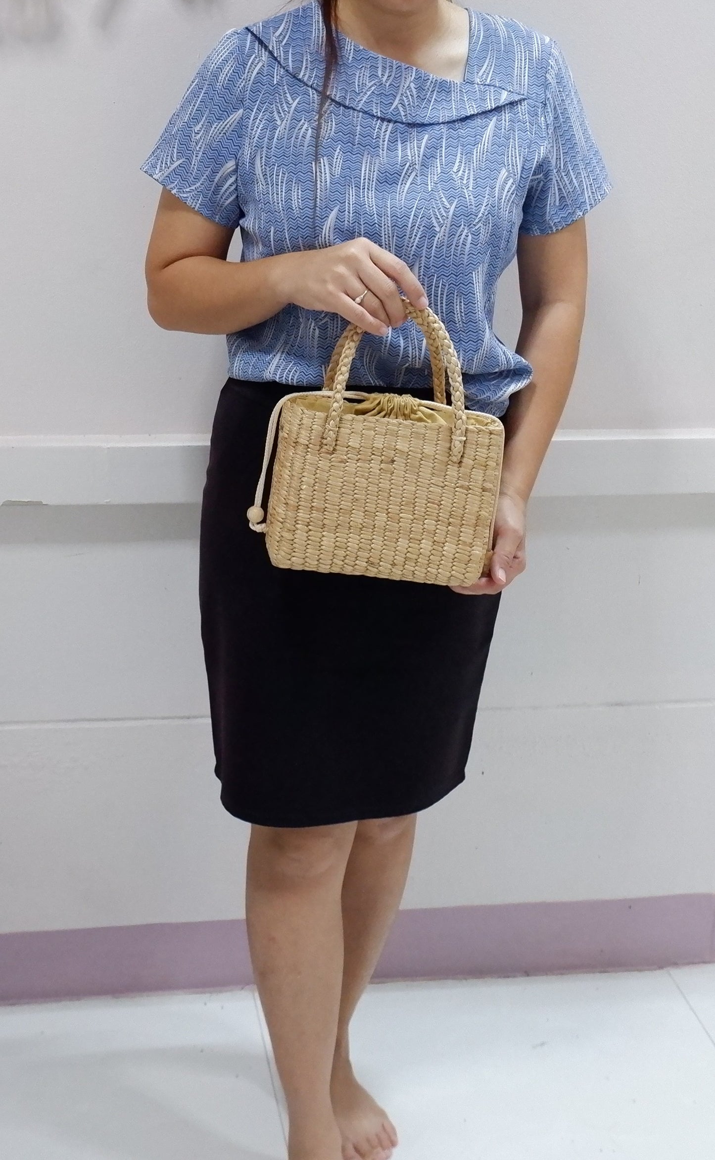 Handmade Water Hyacinth Bag, Woven Tote Bag, Straw Bag, Boho Beach Bag, Eco Friendly Handbag