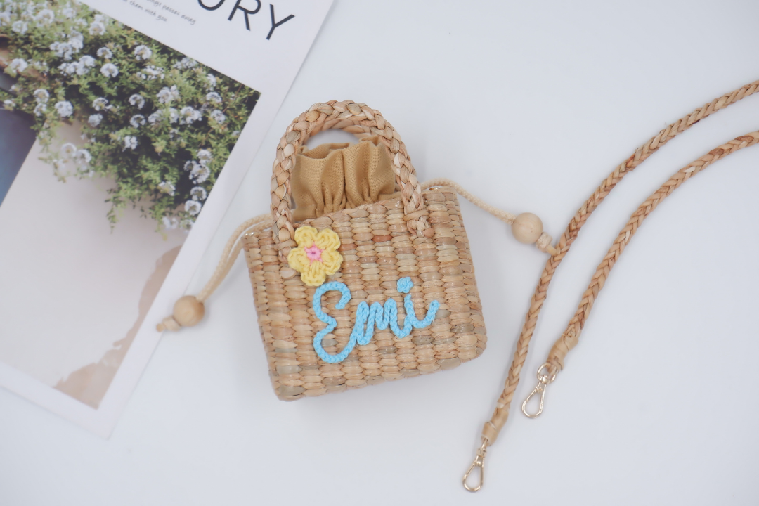 Kids Persolnalized straw bag