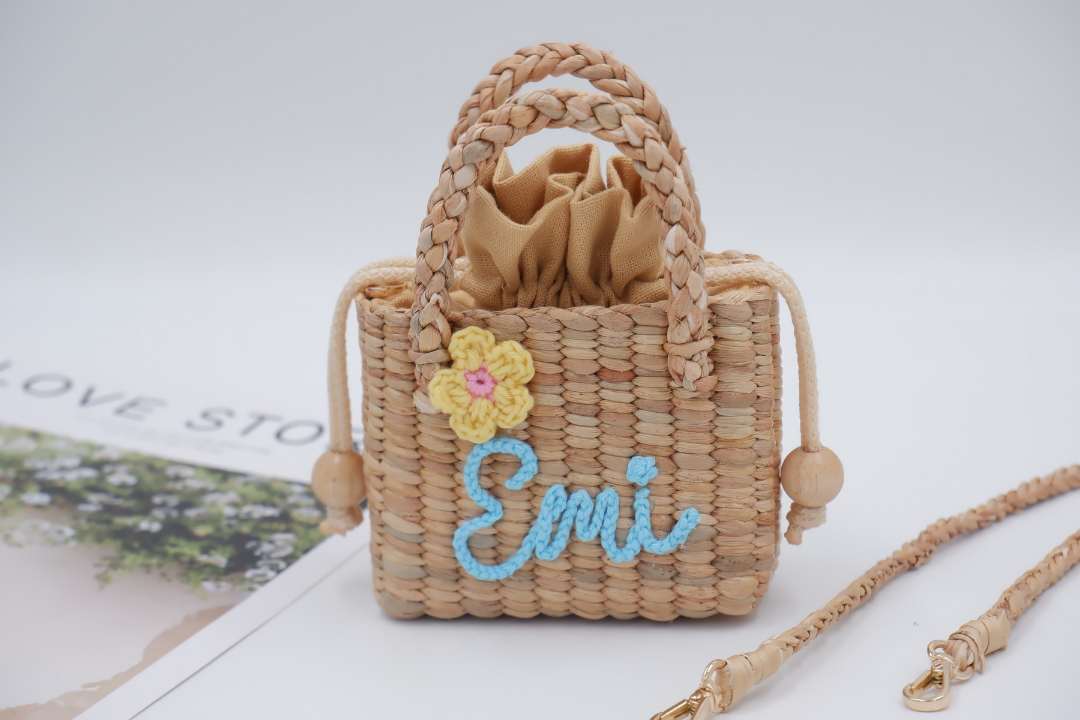 Kids Persolnalized straw bag