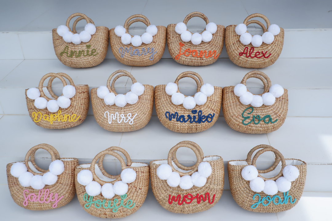 straw beach bag bridesmaid bag personalized bachelorette party gifts bag