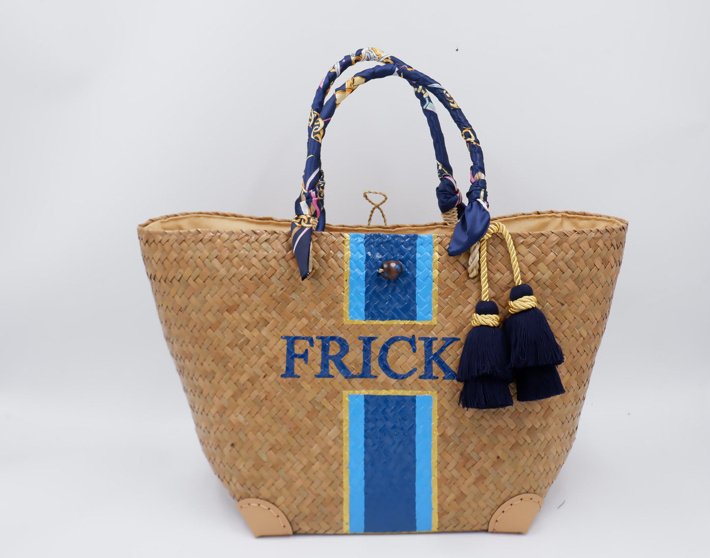 straw beach tote bag / personalized gift bags for wedding /  bachelorette party bag / straw beach bag