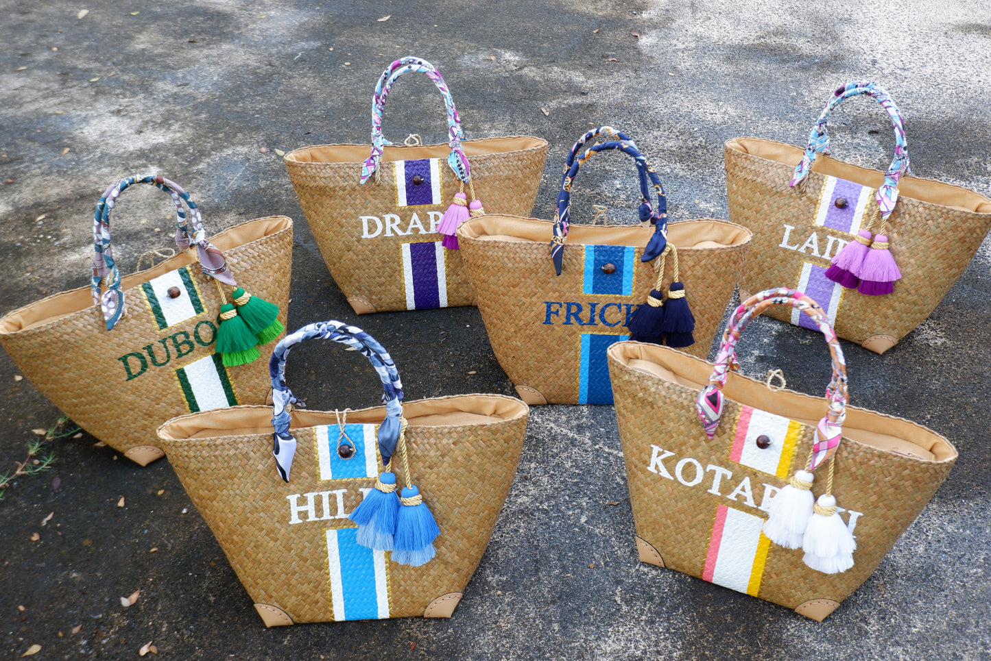 Bespoke Bridesmaids gift Monogram beach bag  Personalized Beach tote bag
