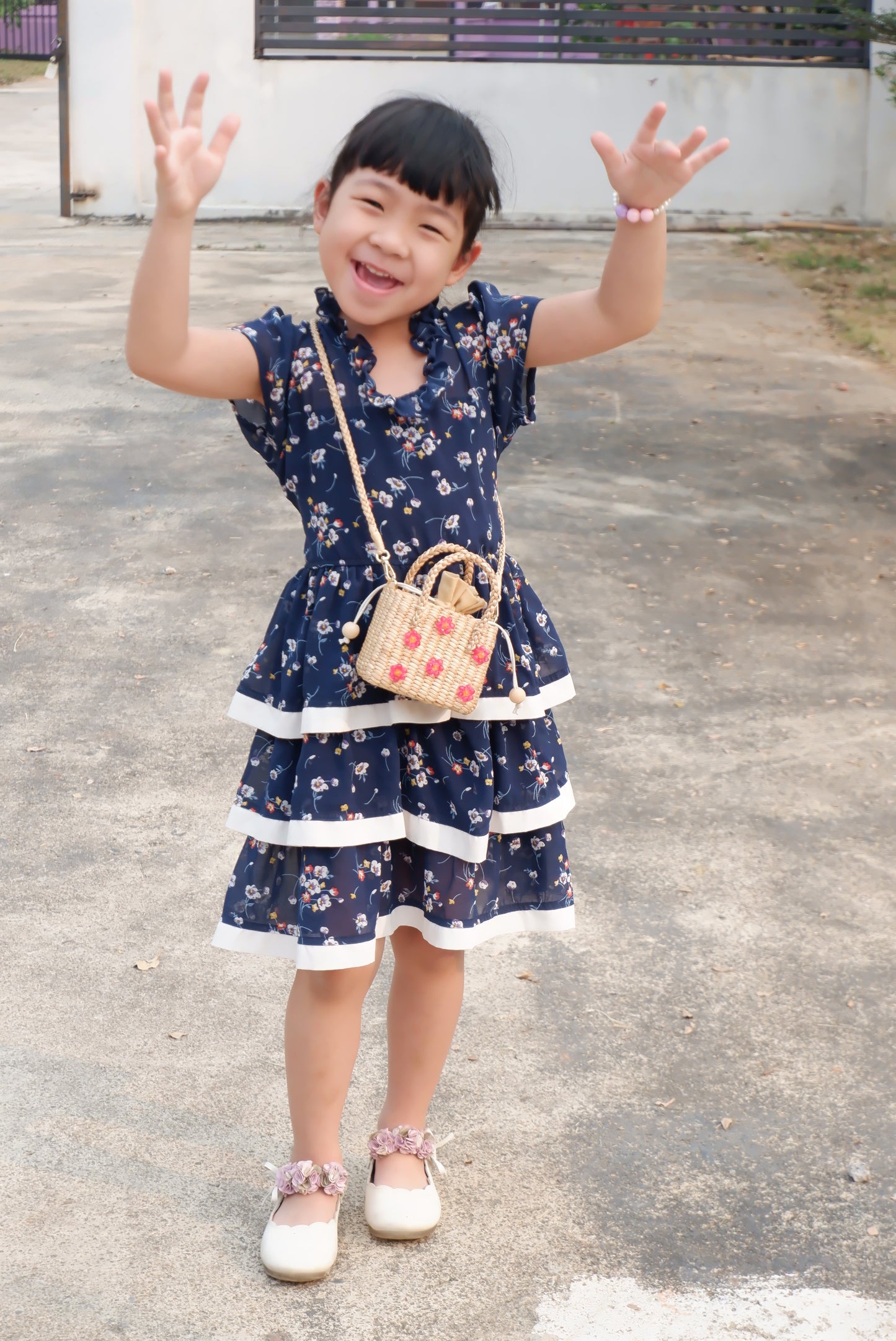 flower little girl purse