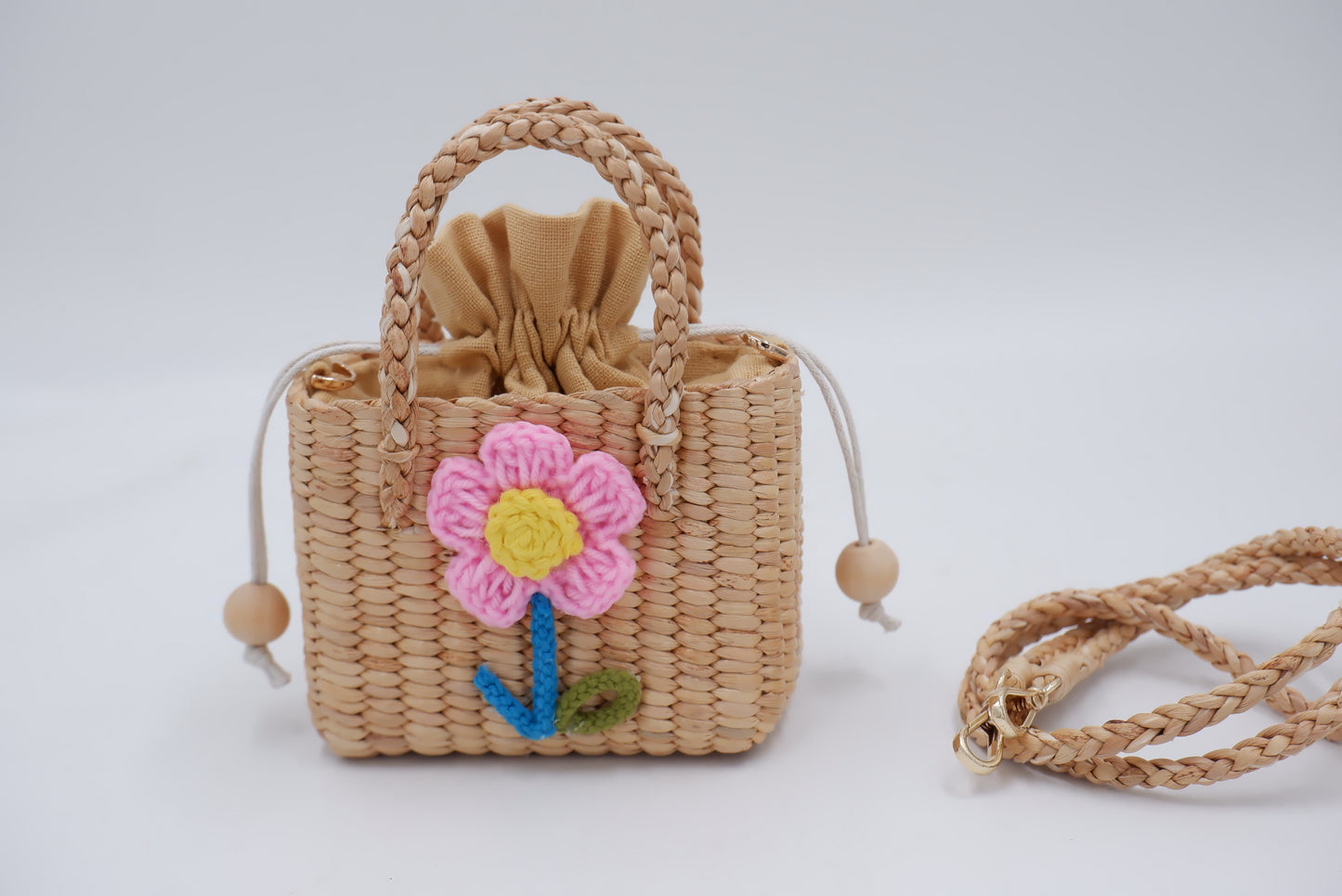 straw kid bags / straw bag for kids / child beach bag / kid mini purse