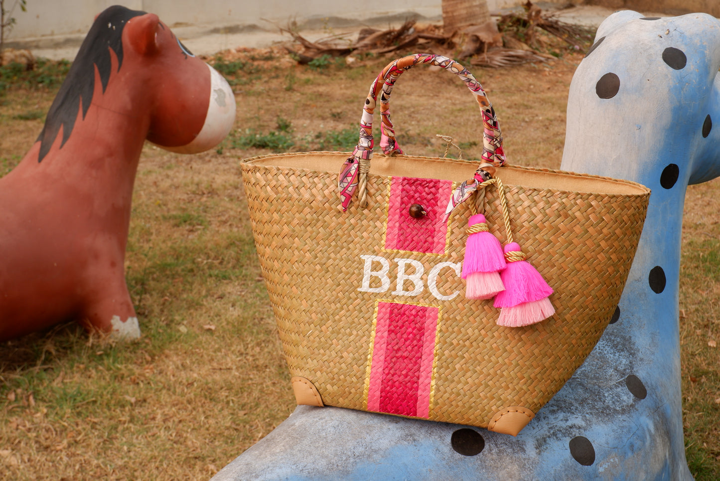 Pink) Bespoke Bridesmaid gift Monogram beach bag Large beach bag Engagement gifts