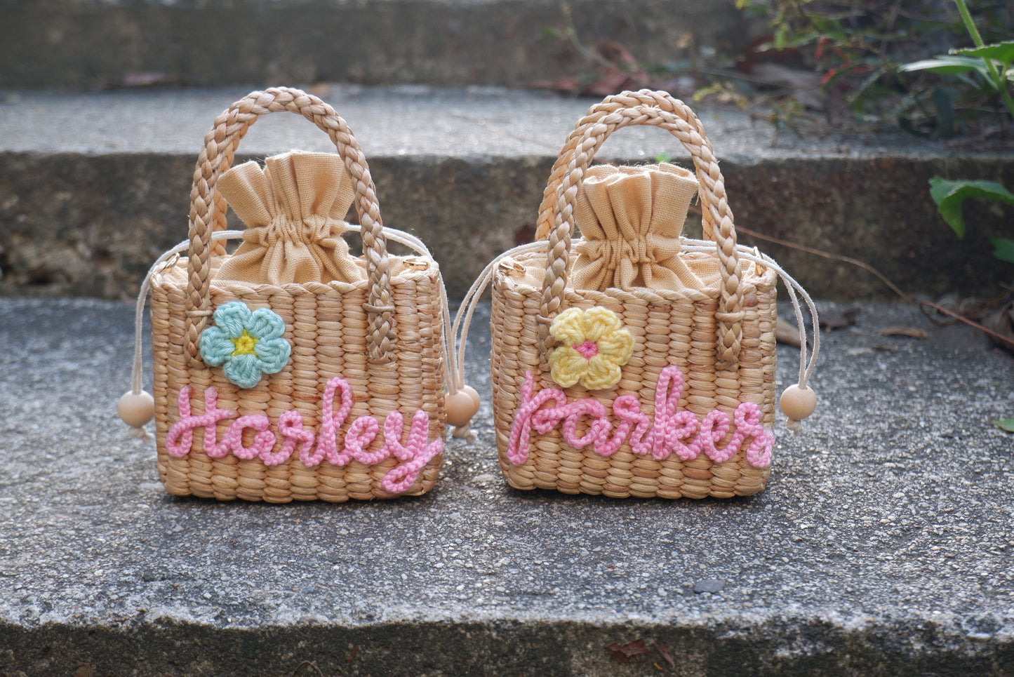 Kids Persolnalized straw bag