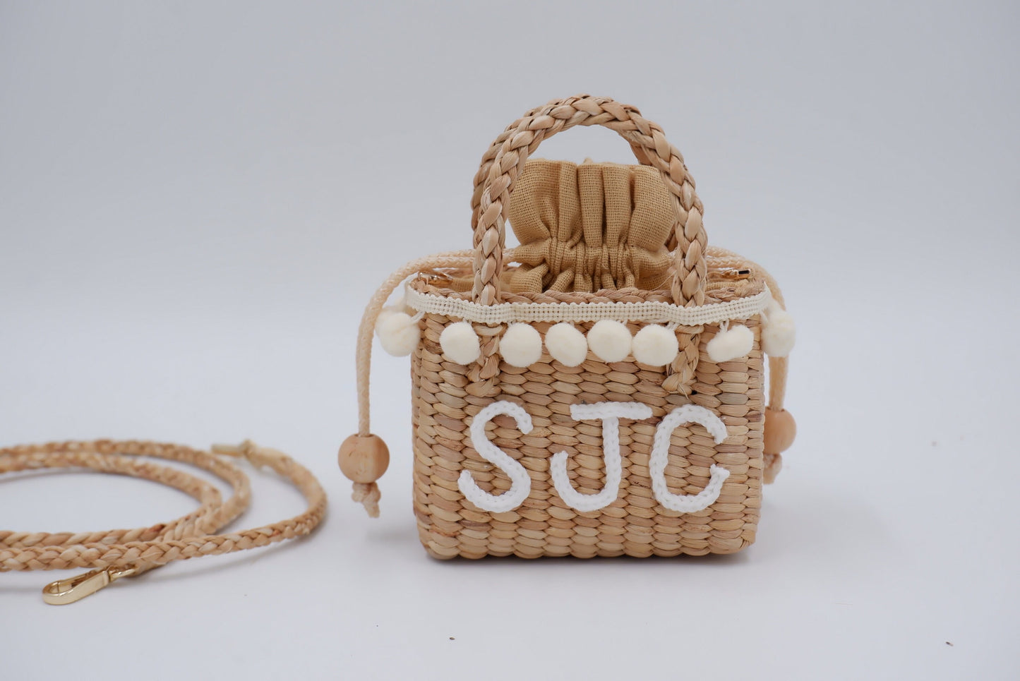Personalized Monogrammed straw kids bag toddler straw bag