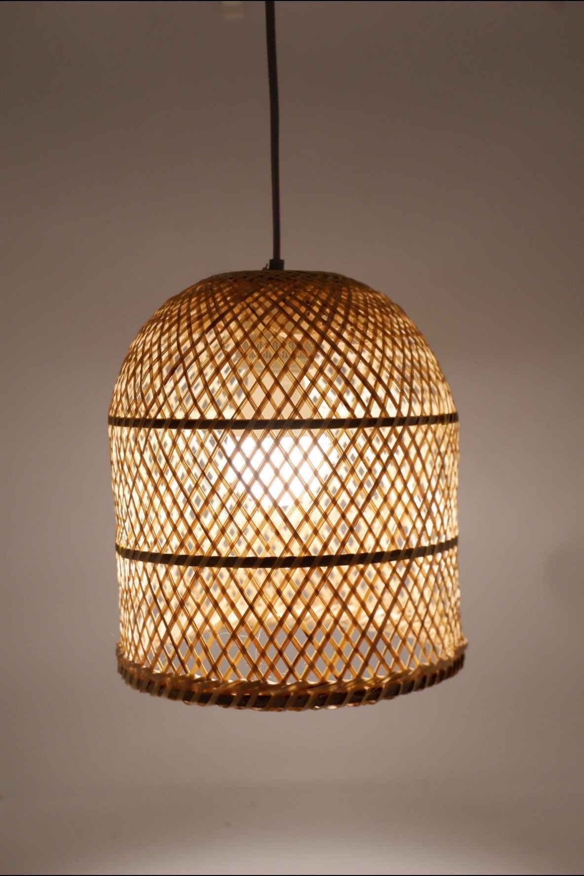 S size) Bamboo Pendant Light