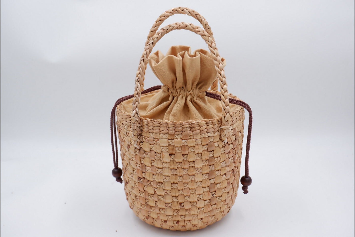 Personalized Pompom bucket bag