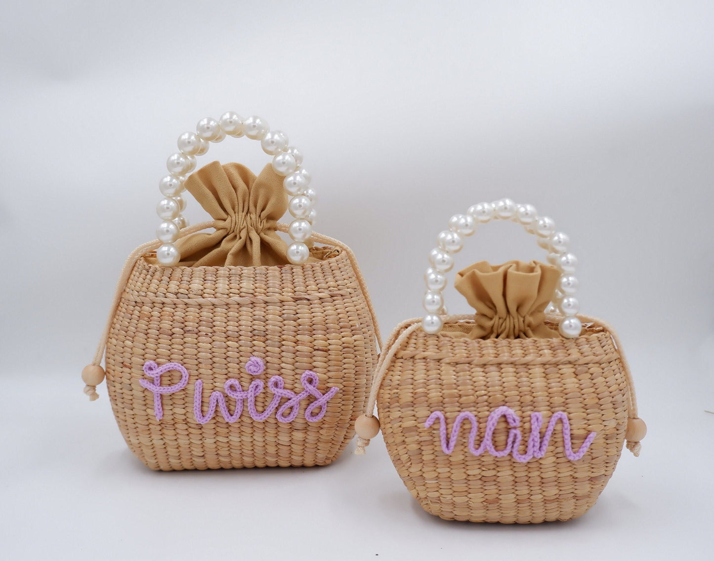 Personalised Mommy and Me Bags Pearl handbag