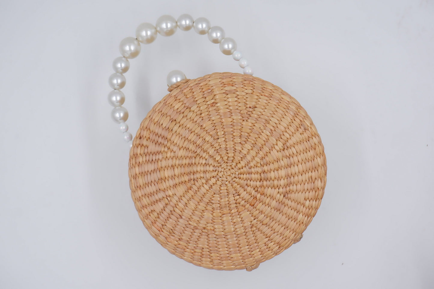 20CM Round Bag Pearl Straw Bag