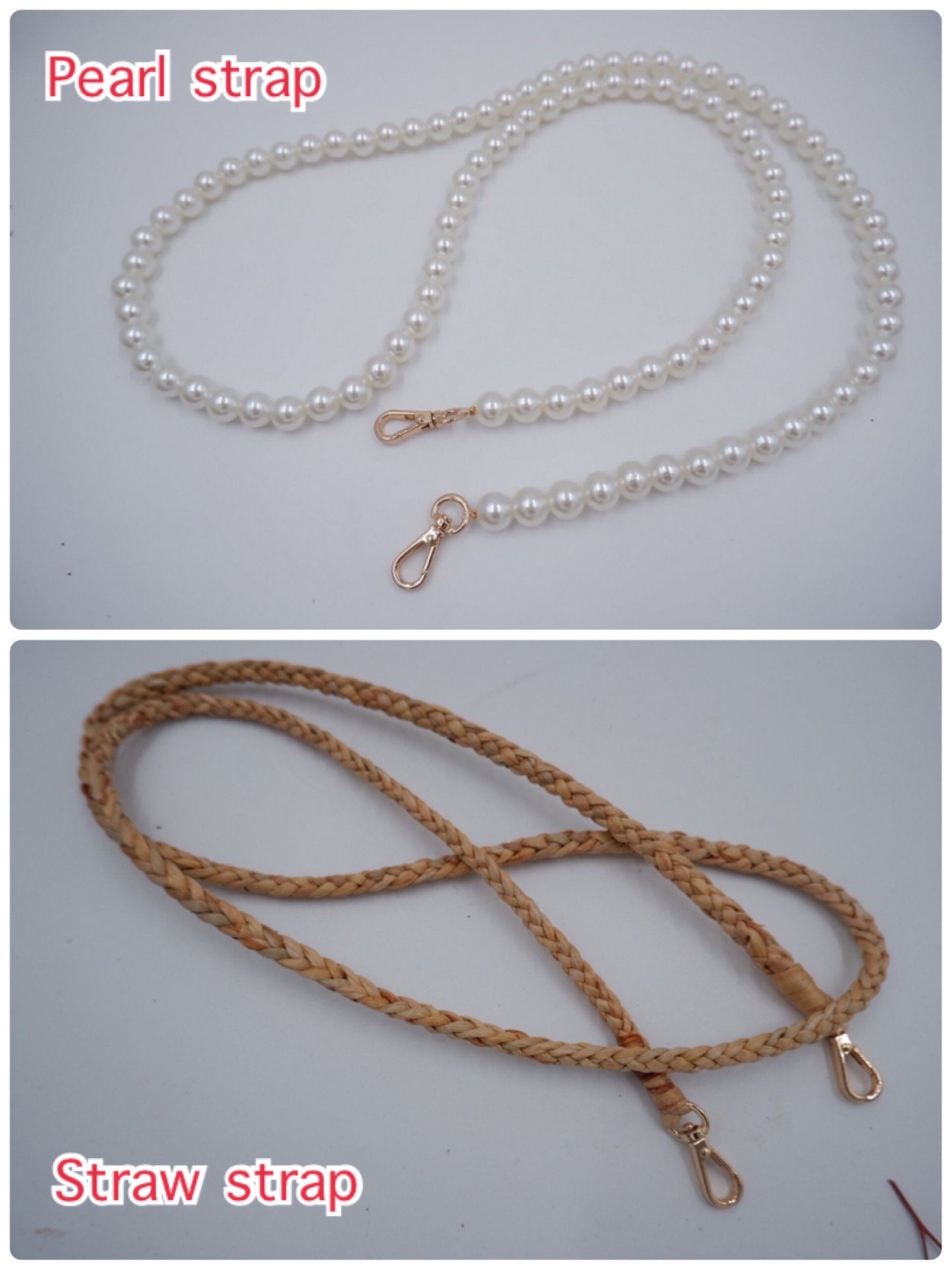 20CM Round Bag Pearl Straw Bag