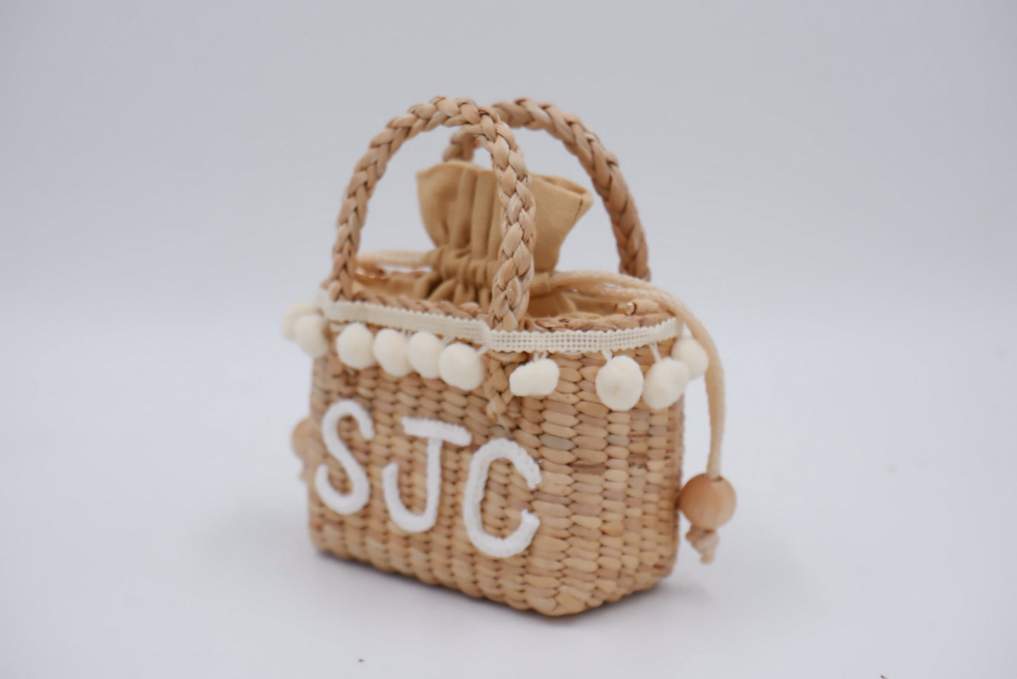 Personalized Monogrammed straw kids bag toddler straw bag
