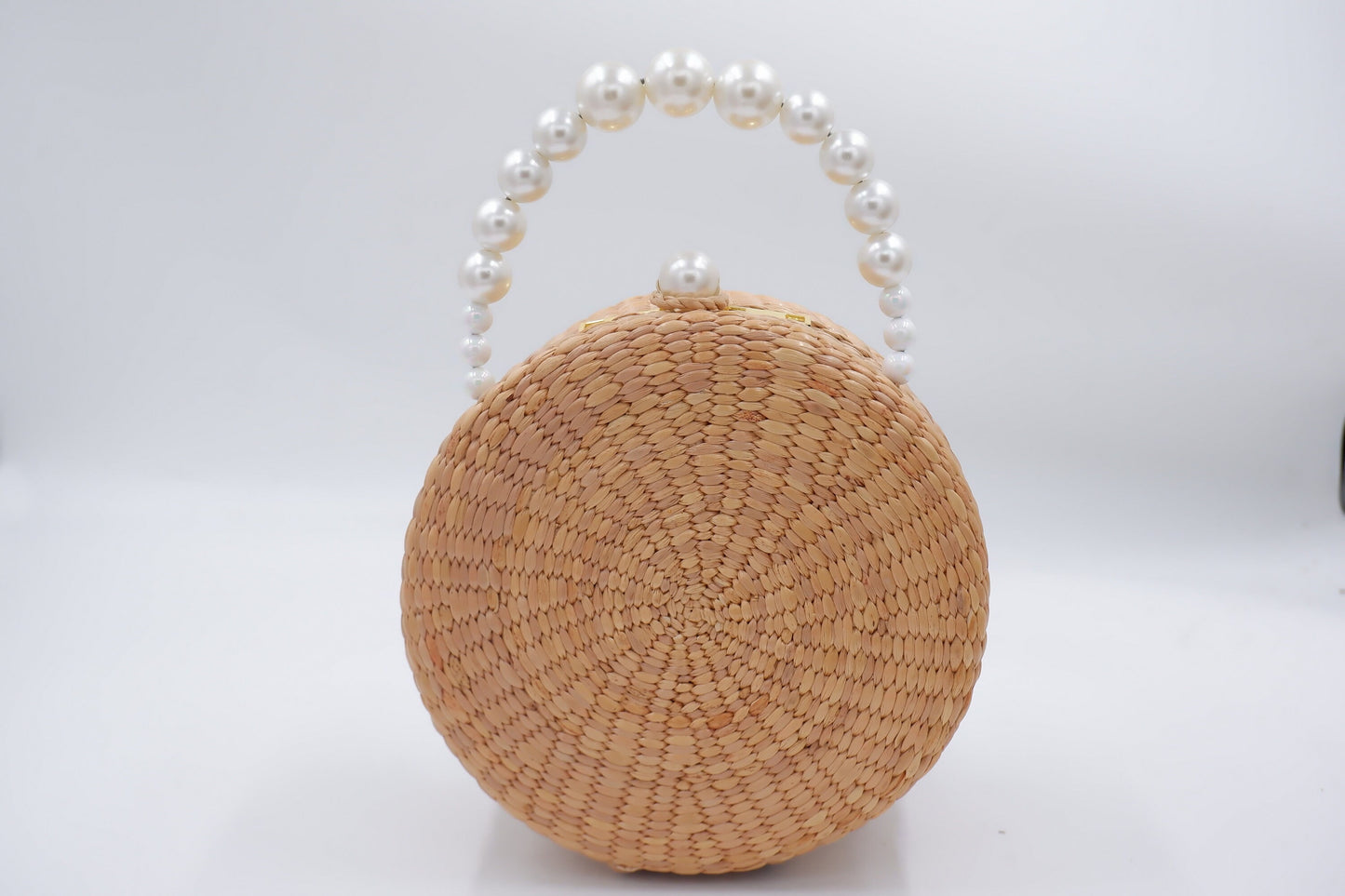 20CM Round Bag Pearl Straw Bag