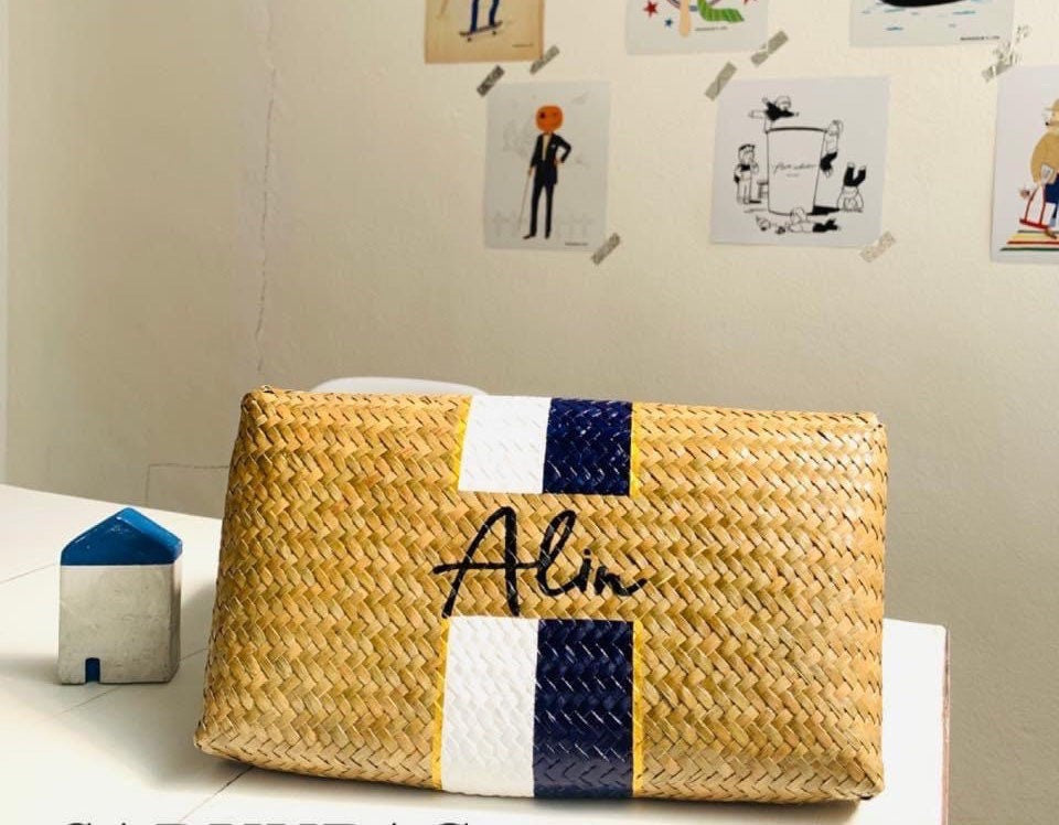 Monogram beach bag / Bridesmaid gift / Bride purse / honeymoon gift