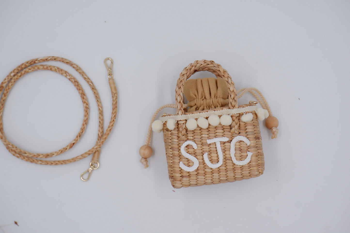 Personalized Monogrammed straw kids bag toddler straw bag