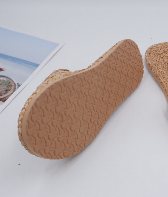 Beach sandal straw sandal Bridal shoes