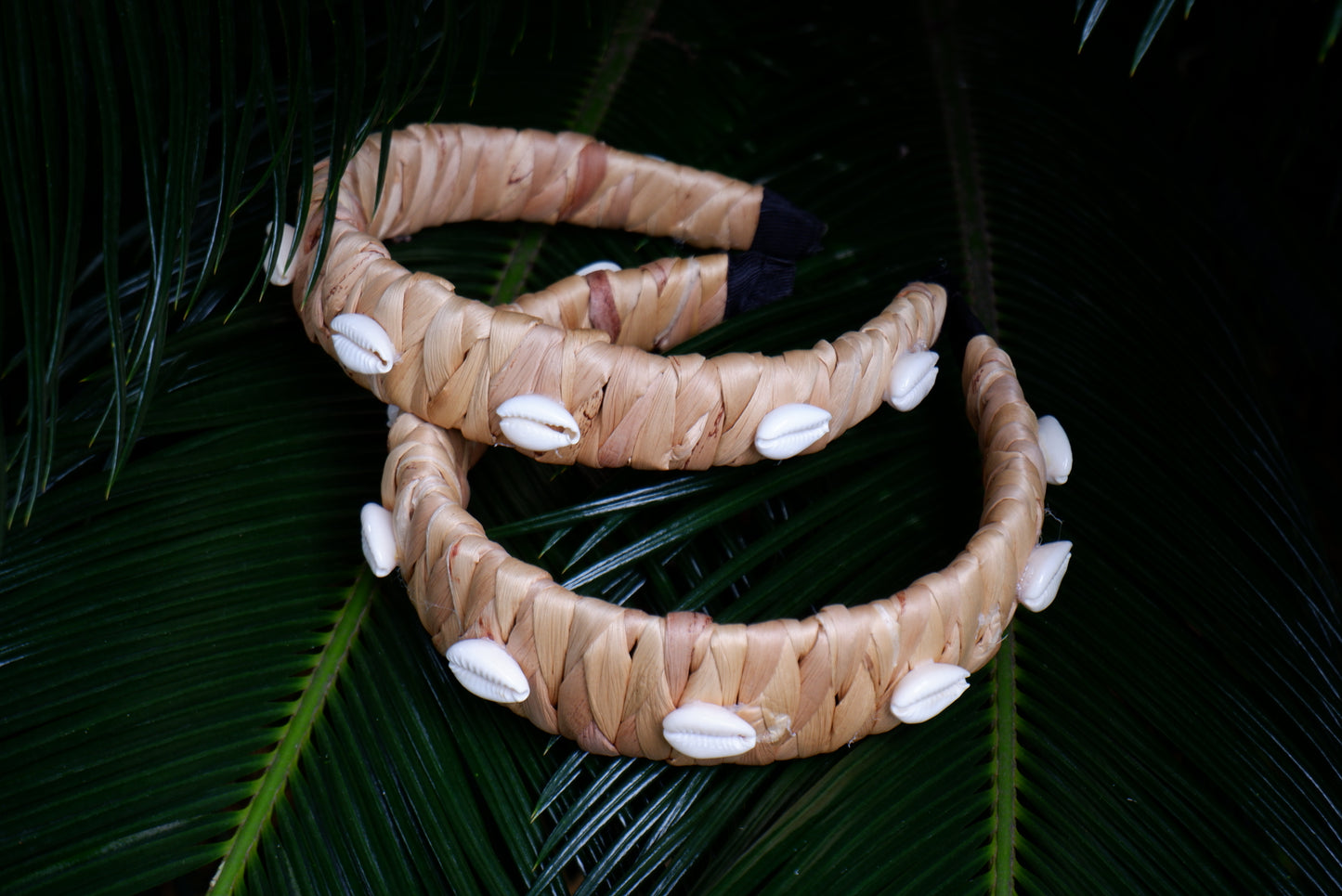 Bohemian Straw Headband – Handmade Woven Water Hyacinth Shell Top Knot Hair hat Accessory