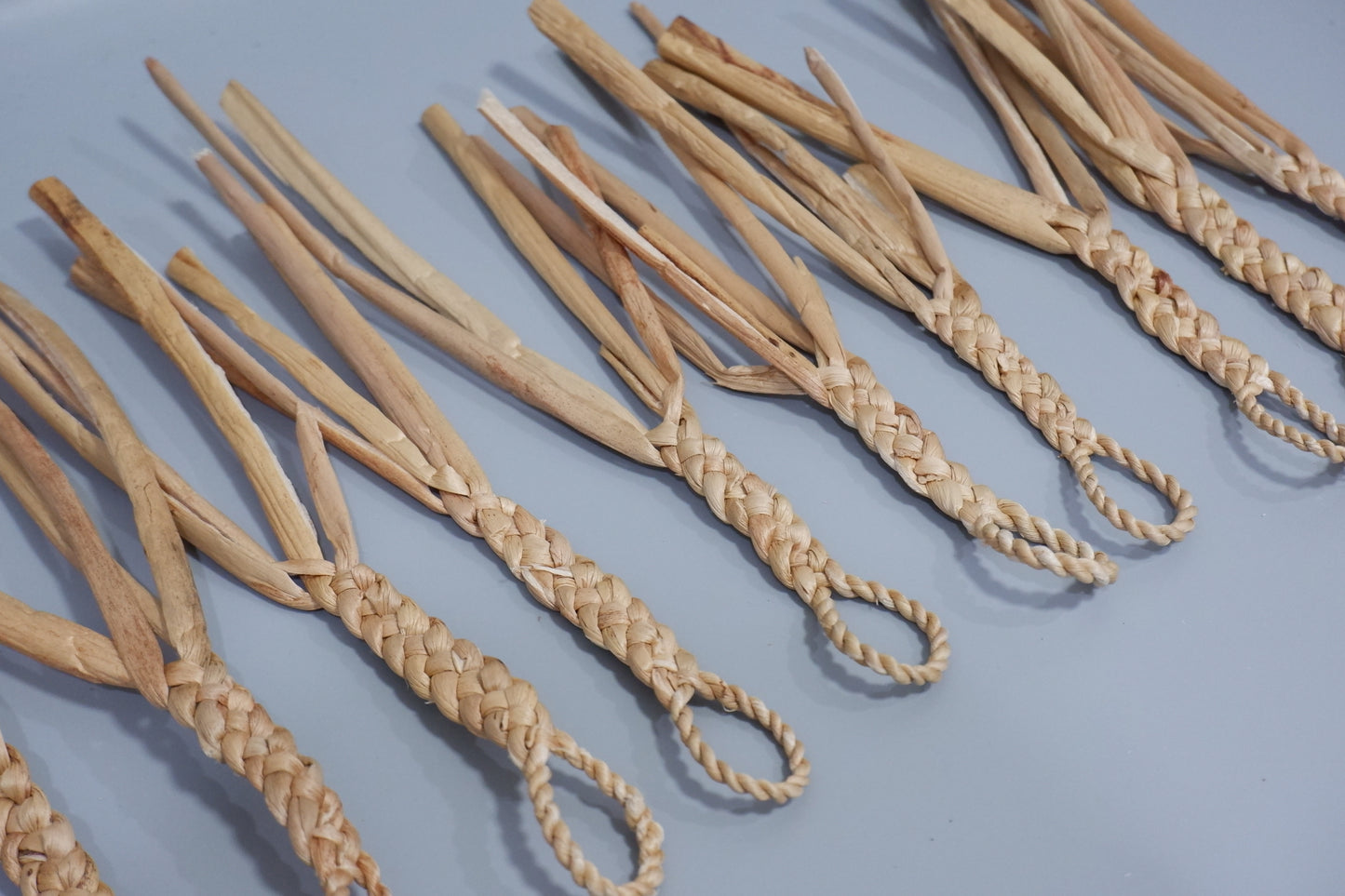 Handwoven Water Hyacinth Cat Wand Toy | Natural Pet Toy for Cats, Rabbits & Small Pets