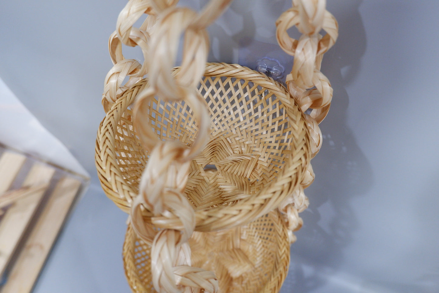 3 Tier Hanging Basket – Natural Woven Hanging Storage for Kitchen & Home