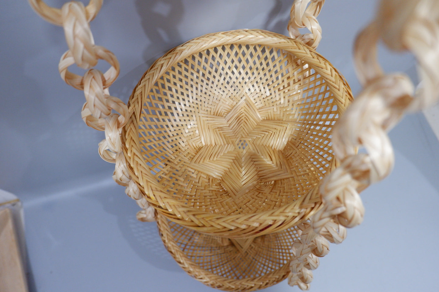3 Tier Hanging Basket – Natural Woven Hanging Storage for Kitchen & Home