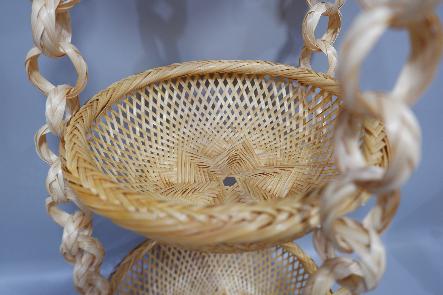 3 Tier Hanging Basket – Natural Woven Hanging Storage for Kitchen & Home