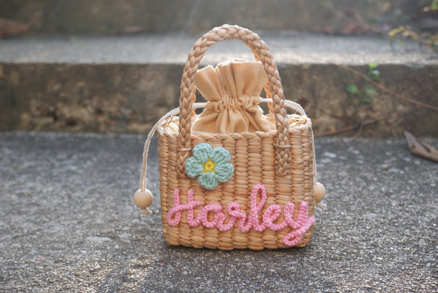 personalized girls purse flower girl gift