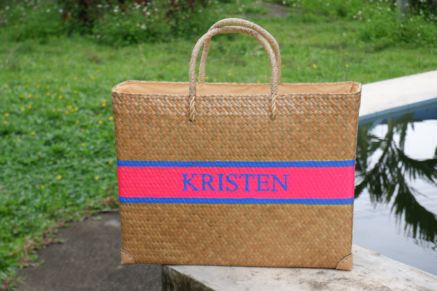 2Bags matching bag, mommy and me bag, monogram straw basket, personalized gifts, straw beach tote