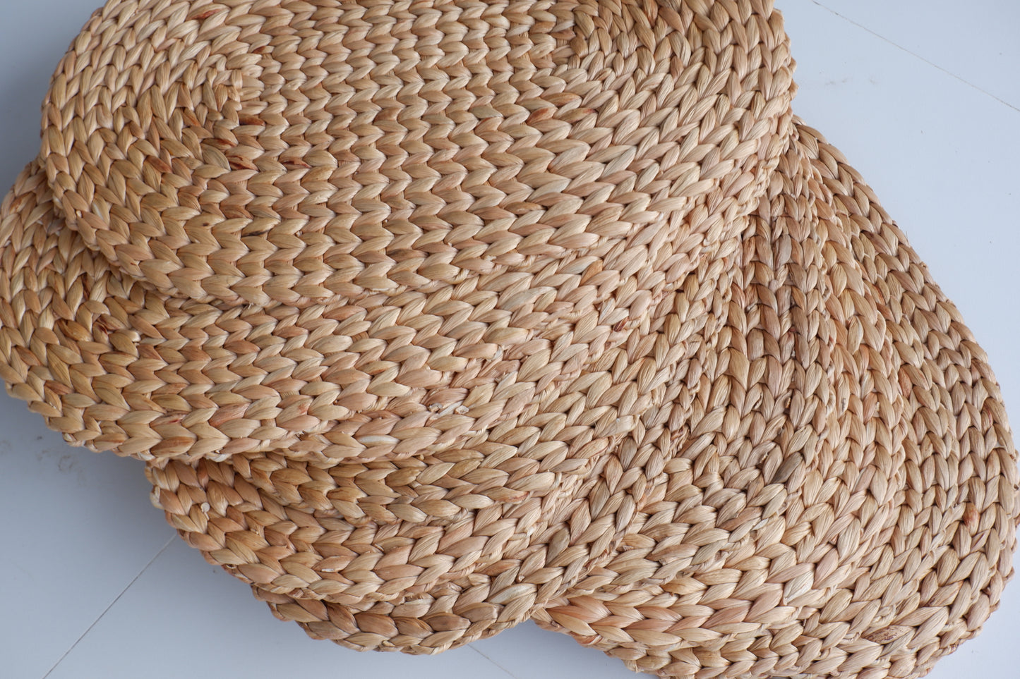 30*50cm) Set of 4, Set of 6, Oval Natural Placemats Set, Straw Wicker Placemats, Woven Placemats Rattan and Wicker, Water Hyacinth Placemats