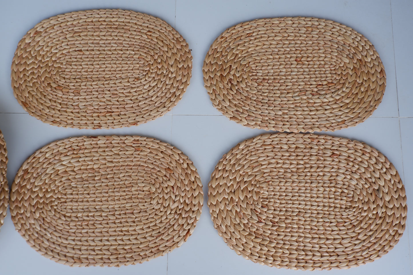 30*50cm) Set of 4, Set of 6, Oval Natural Placemats Set, Straw Wicker Placemats, Woven Placemats Rattan and Wicker, Water Hyacinth Placemats