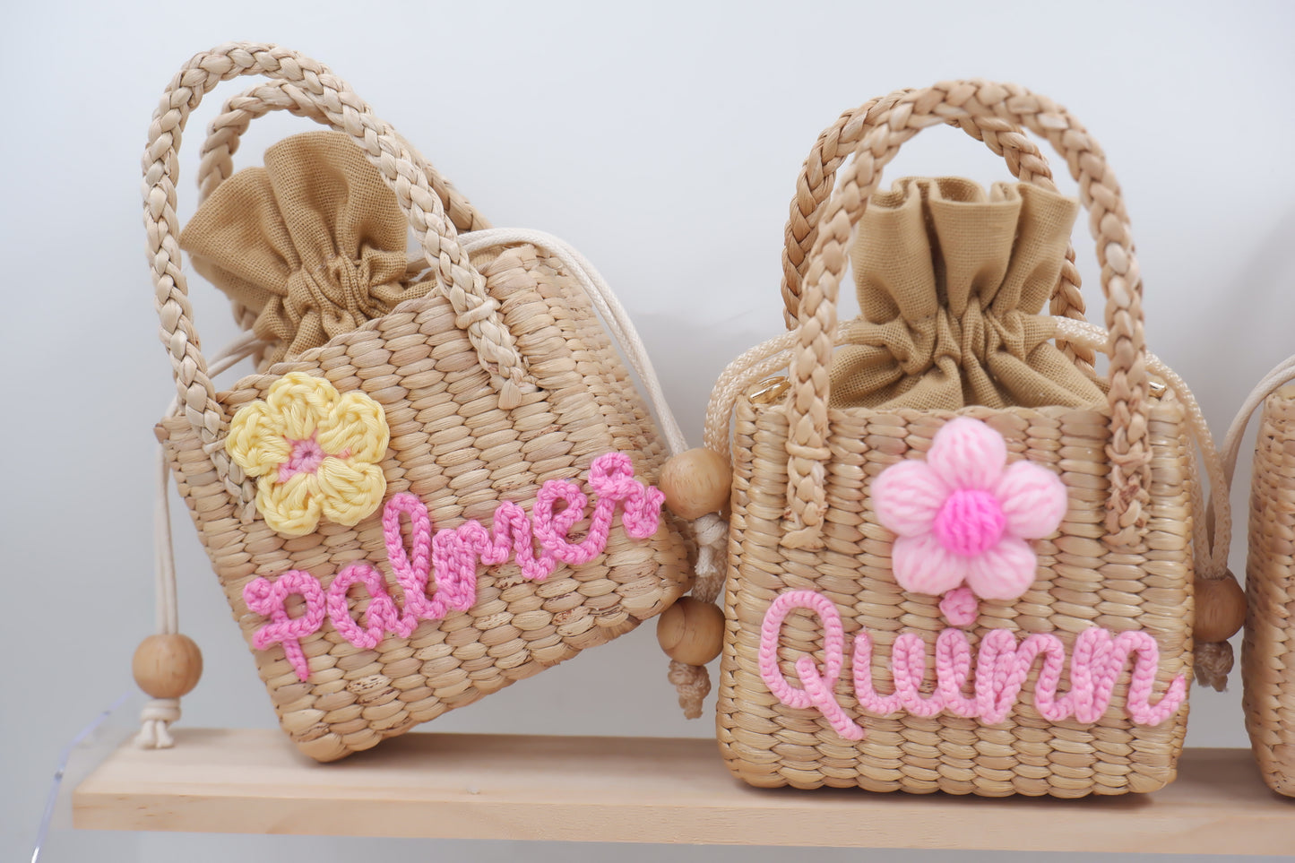 flower girls gift purse for kids straw bag for toddler little girl gifts