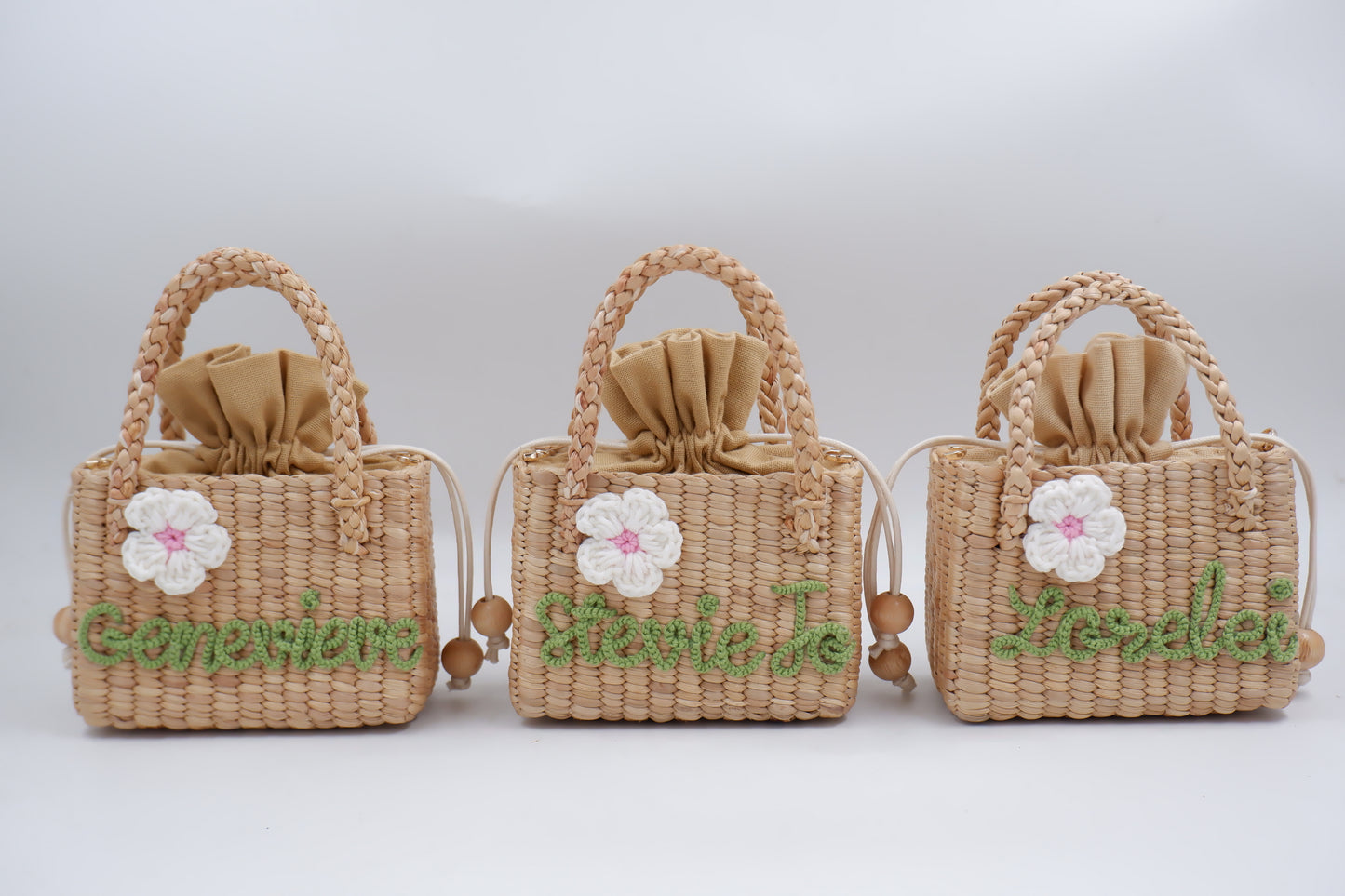 flower girls gift purse for kids straw bag for toddler little girl gifts