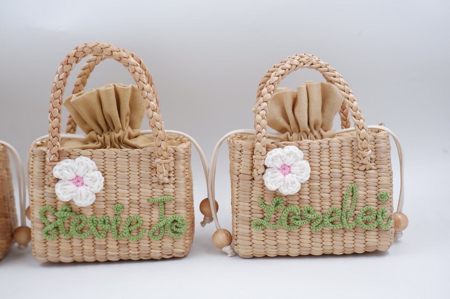 flower girls gift purse for kids straw bag for toddler little girl gifts