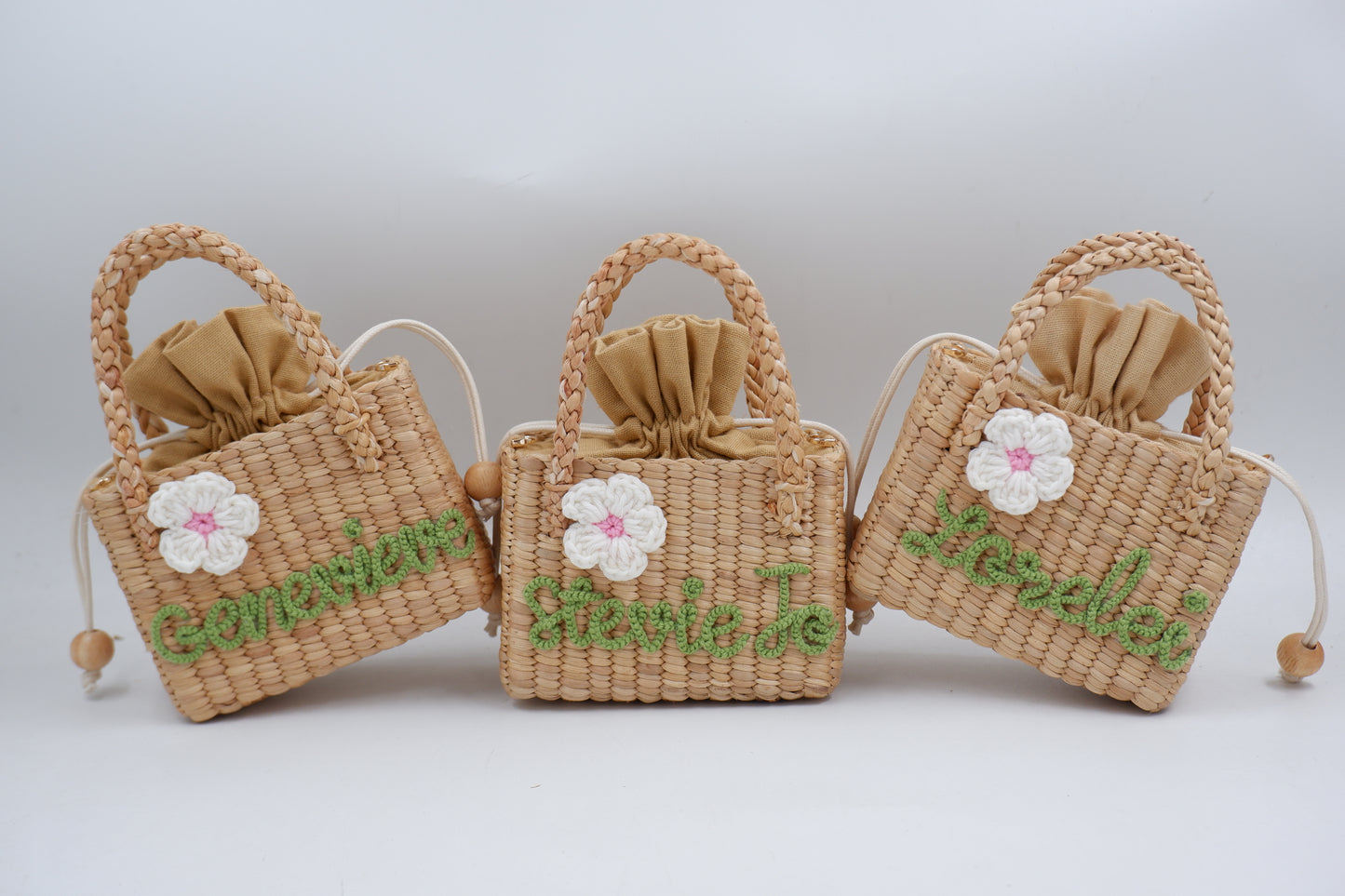 flower girls gift purse for kids straw bag for toddler little girl gifts