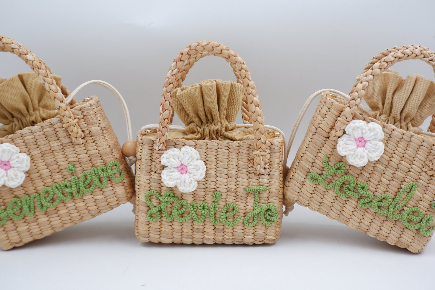 flower girls gift purse for kids straw bag for toddler little girl gifts