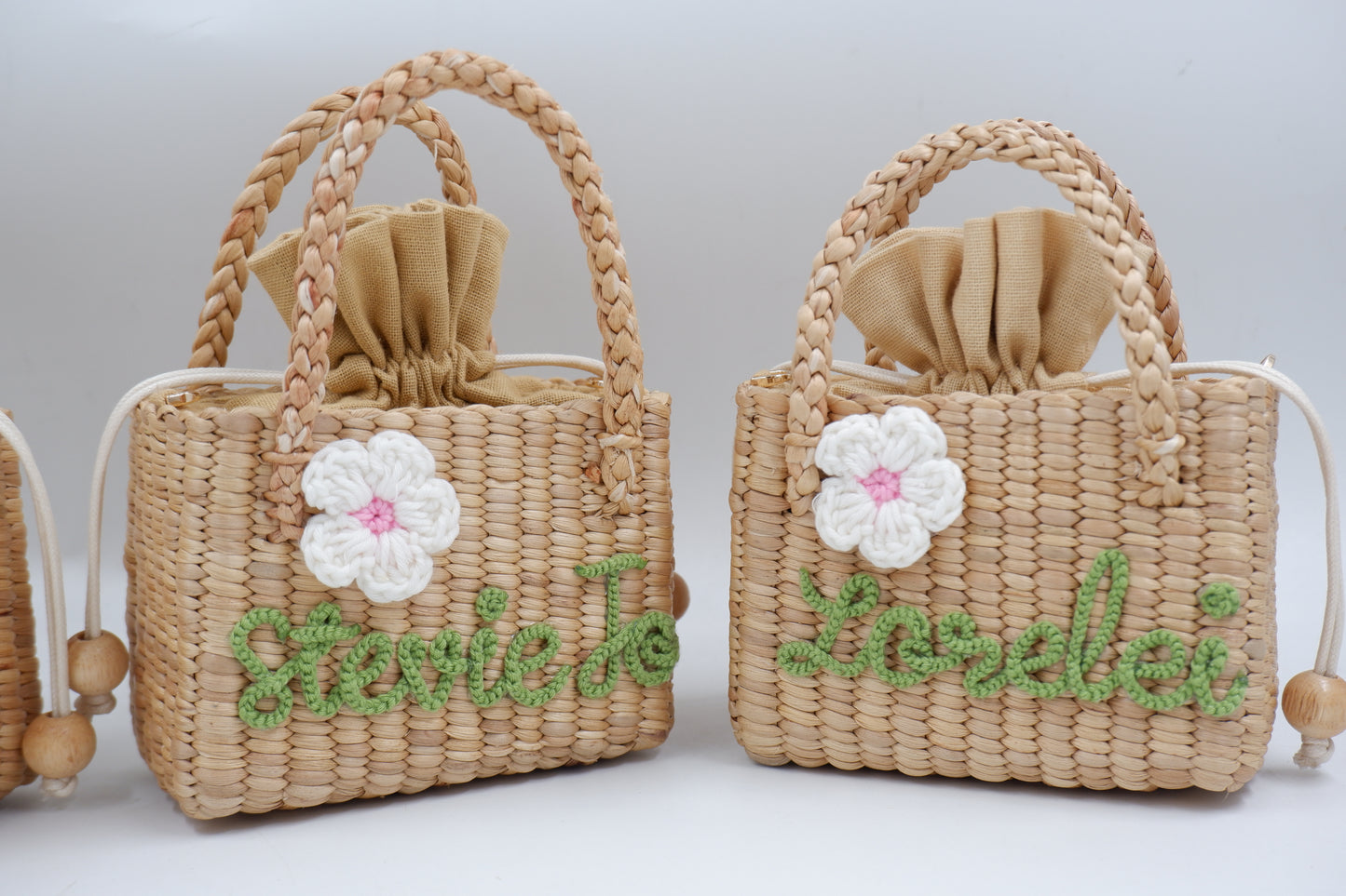 flower girls gift purse for kids straw bag for toddler little girl gifts