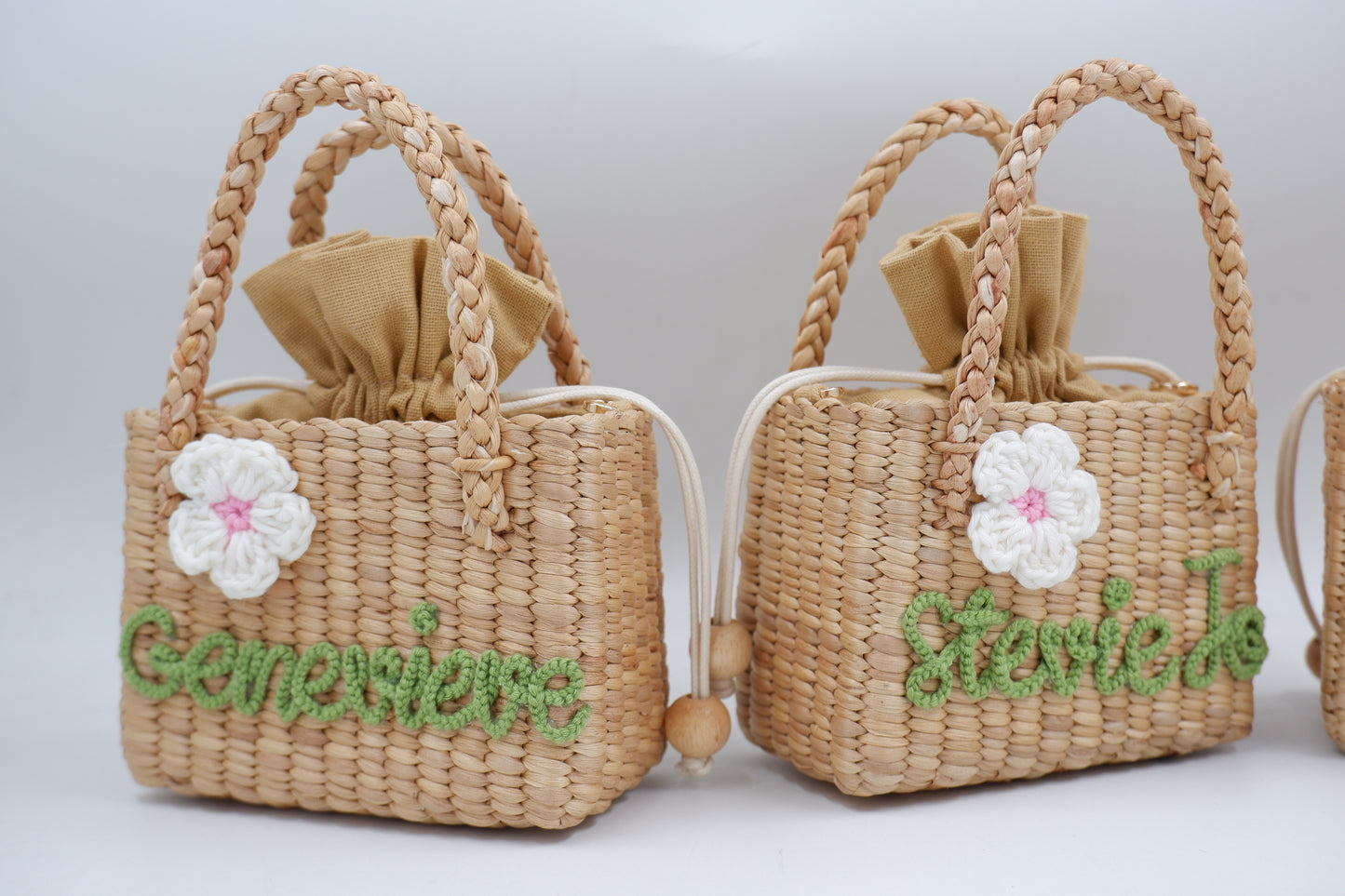 flower girls gift purse for kids straw bag for toddler little girl gifts