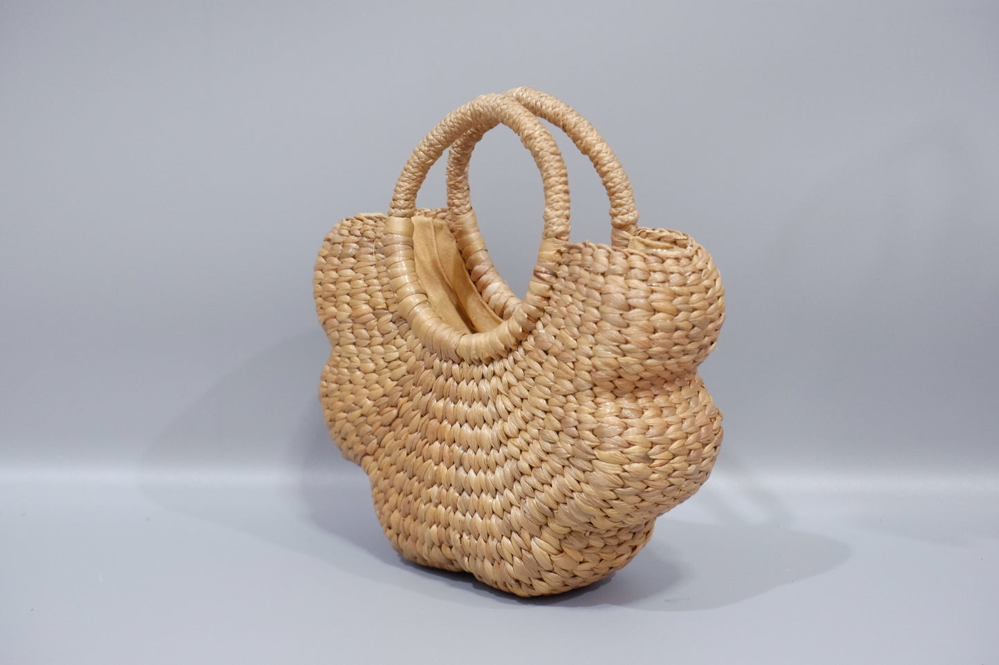 Handwoven Flower Straw Purse for Little Girl Bag