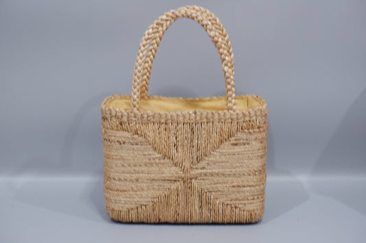Handmade Water Hyacinth Straw Bag Eco-Friendly Woven Tote for Summer