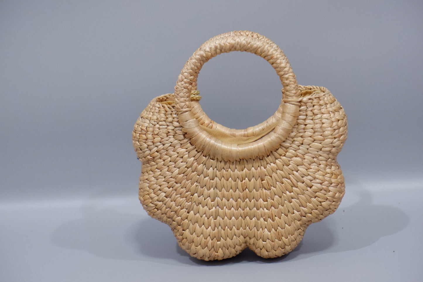 Handwoven Flower Straw Purse for Little Girl Bag
