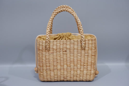 Handmade Water Hyacinth Bag, Woven Tote Bag, Straw Bag, Boho Beach Bag, Eco Friendly Handbag