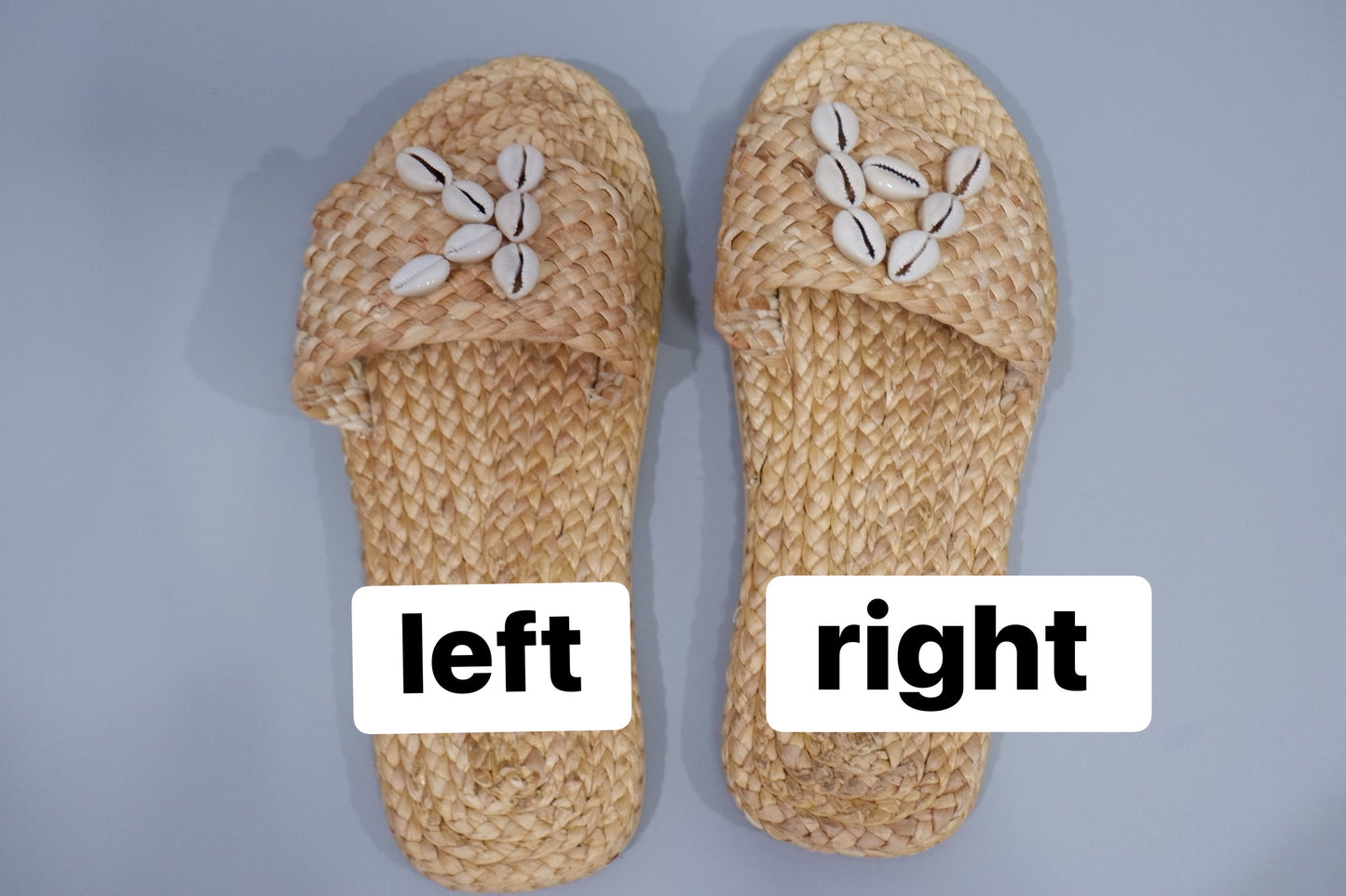 Personalized bridal sandals with shell