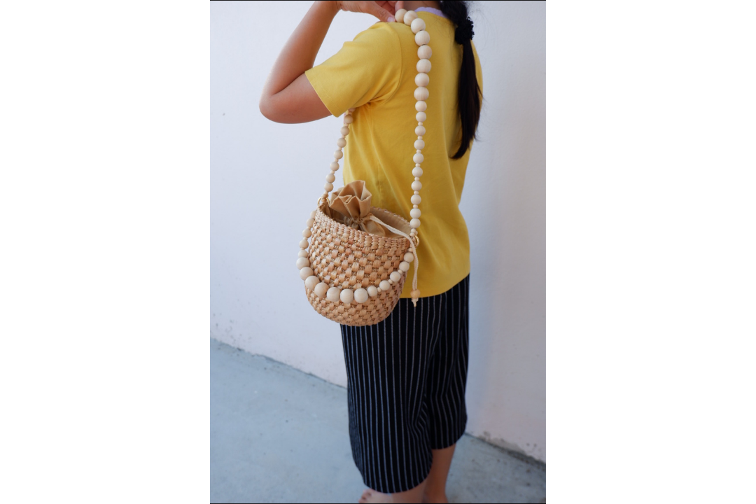 Lana Nano Bucket Bag - Beaded Cobalt/Blossom Yellow – buywow522.in