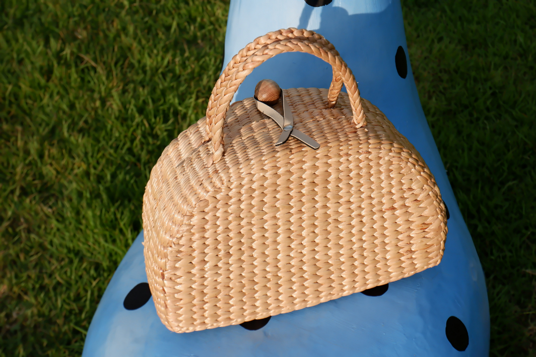 JAYAVENTURA Women's Straw Basket Tote Bag